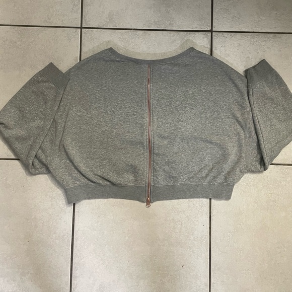 Nike Air Heather Gray Sweatshirt with Gold Logo - Picture 5 of 6